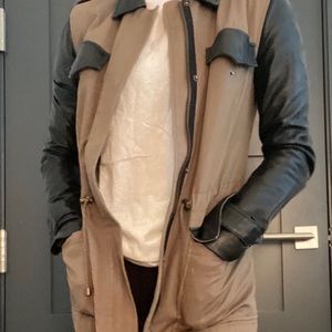 Veda leather cargo jacket